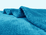 waffle fleece blanket bed spread sky blue blanket.