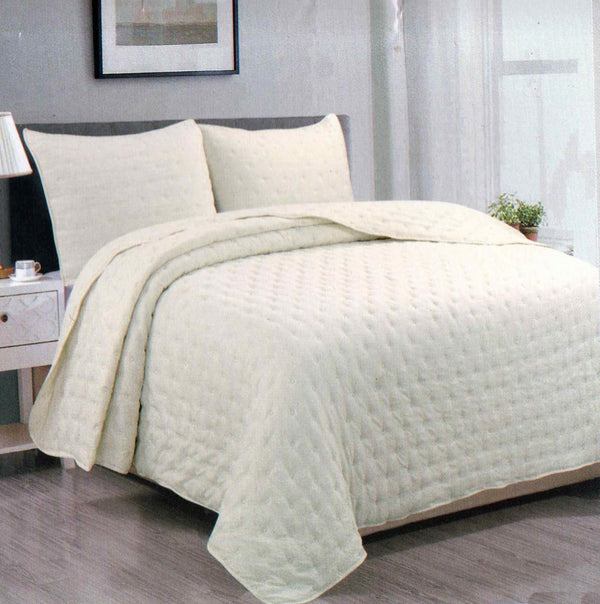 Velvet Bed Spread - White
