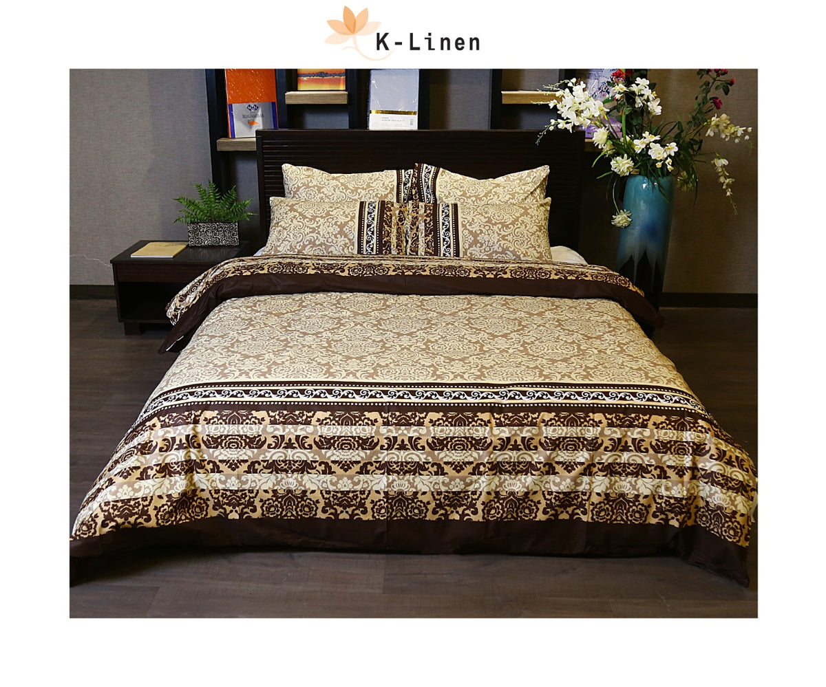cotton duvet cover set camel floral 3pcs duvet cover set.
