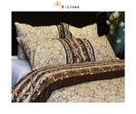cotton duvet cover set camel floral 3pcs duvet cover set.