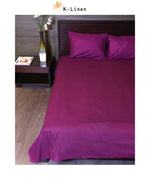 dark purple solid bed sheet set bed sheet set.
