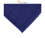 greek bath mat blue