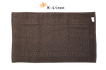 greek bath mat brown