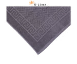 greek bath mat grey