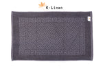 greek bath mat grey