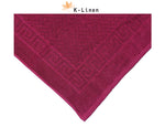 greek bath mat red