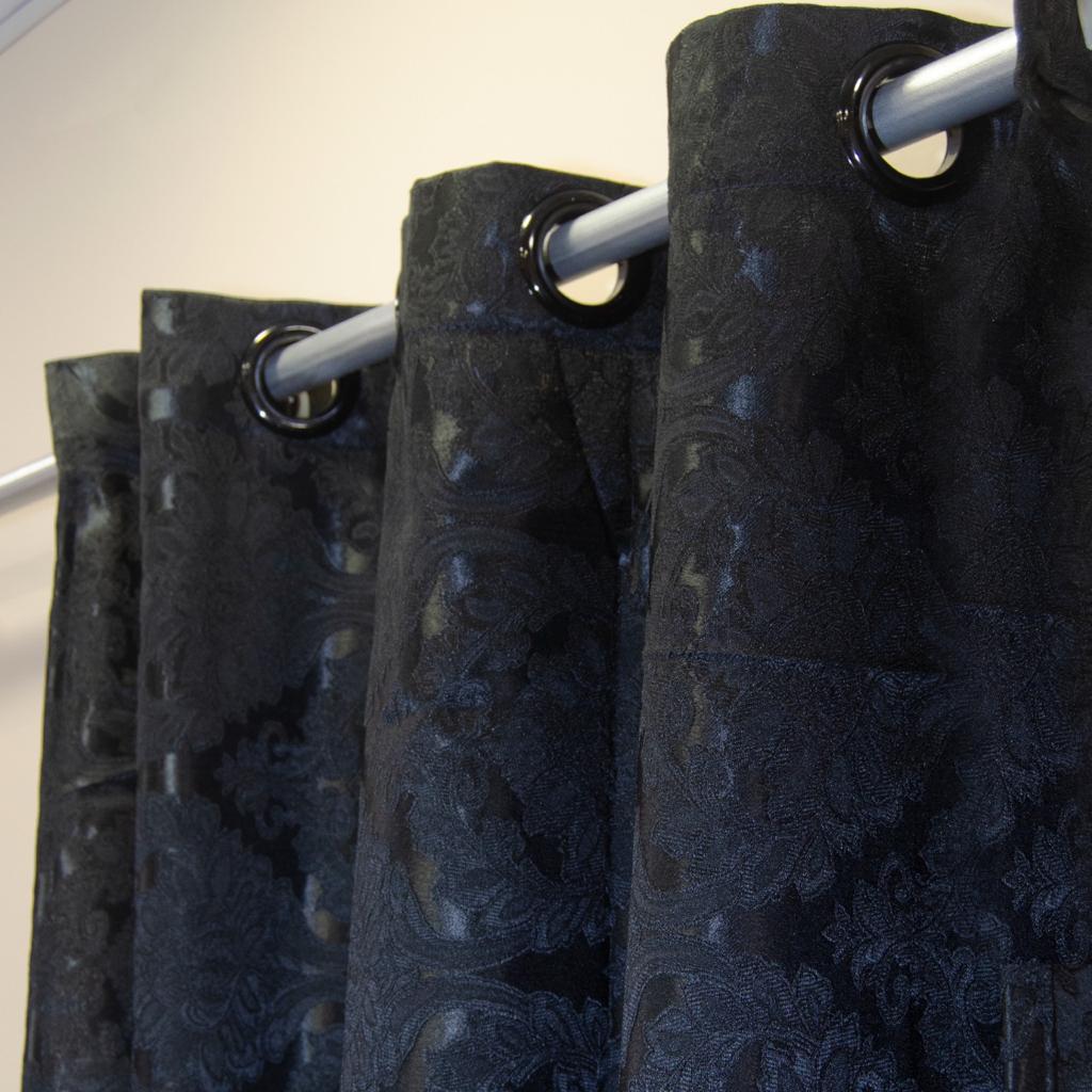 jacquard curtains black