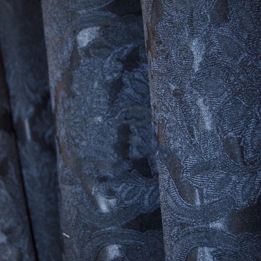 jacquard curtains black