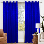 jacquard curtains blue