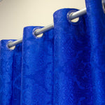 jacquard curtains blue