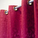 jacquard curtains maroon