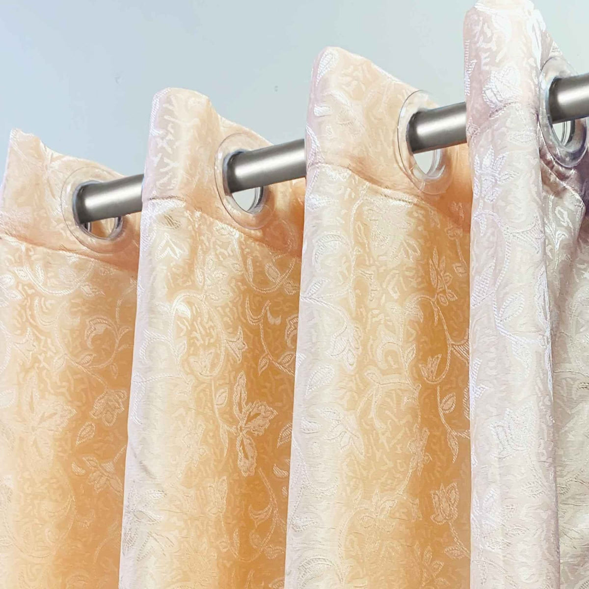 jacquard curtains with lining golden