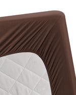 Jersey Bed Fitted Sheet Brown
