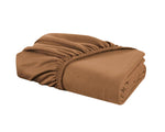 Jersey Bed Fitted Sheet Camel Brown