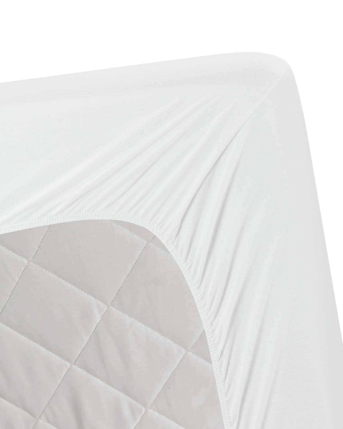 jersey bed fitted white