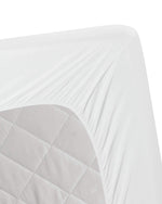 jersey bed fitted white