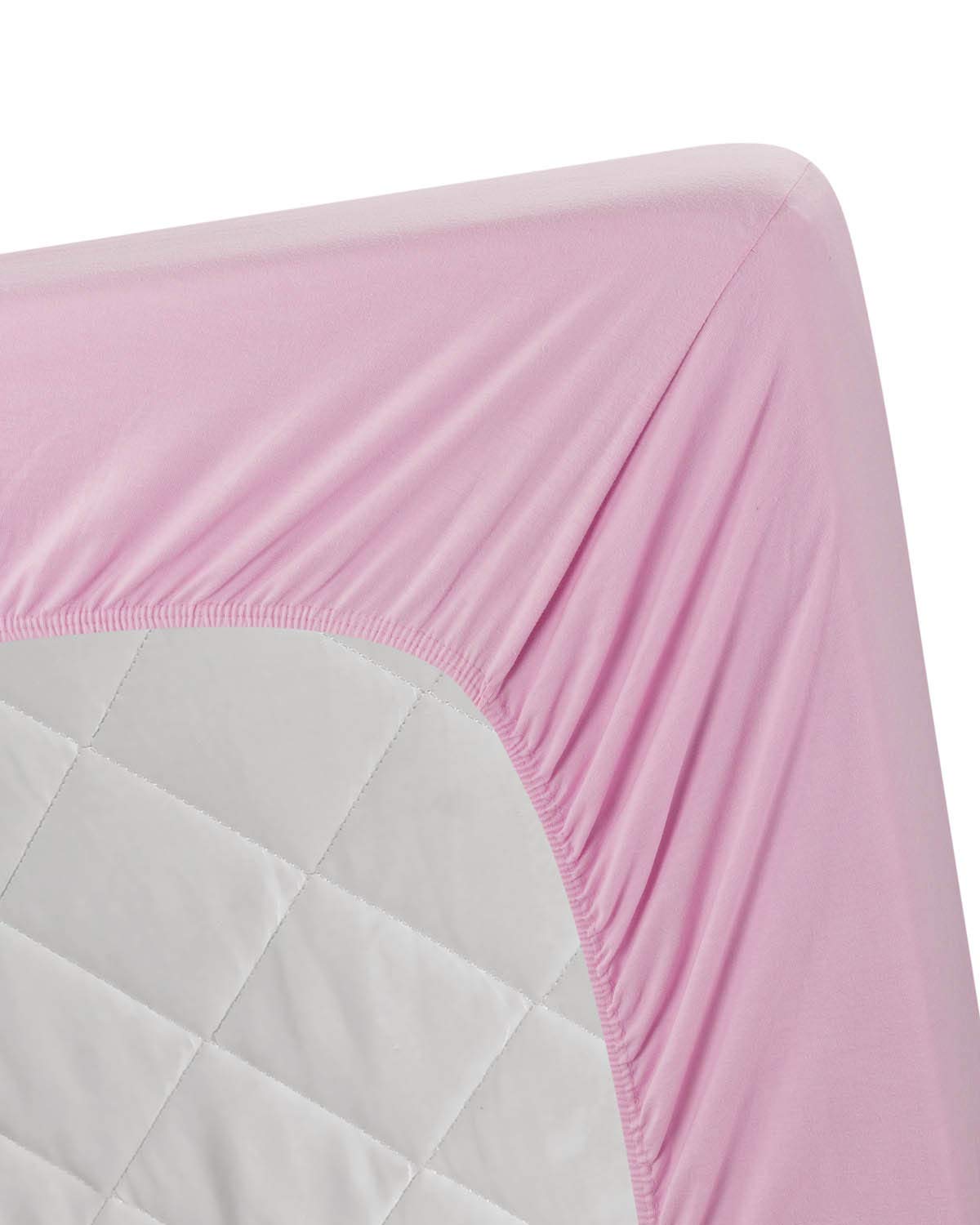 Jersey FItted Sheet - Pink