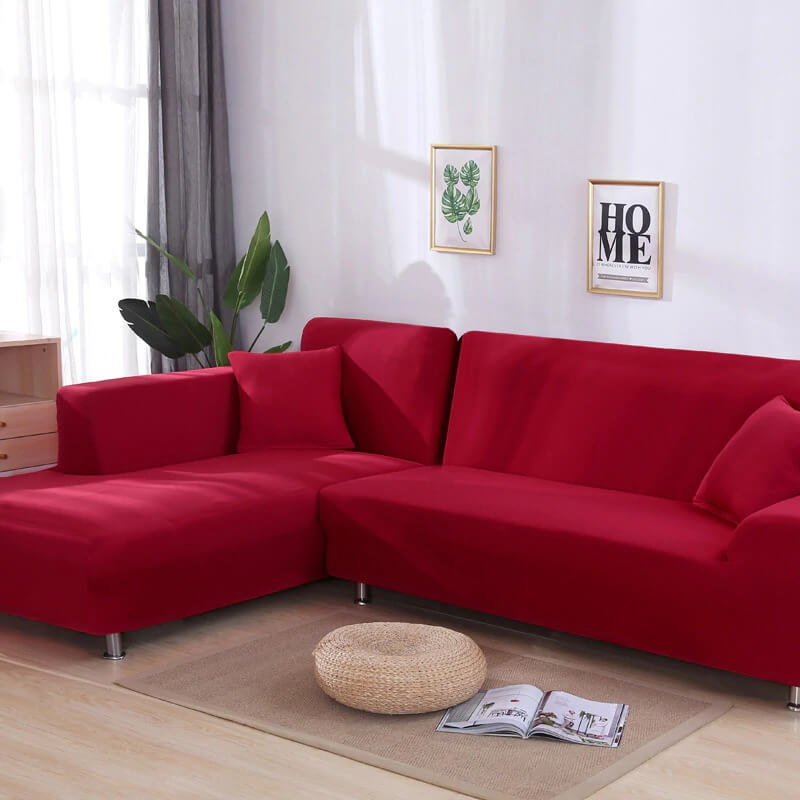 l shape jersey sofa cover maroon sofa cover.