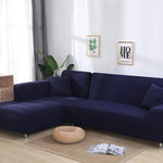 l shape jersey sofa cover navy blue sofa cover.