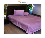 light purple solid bed sheet set 2 bed sheet set.