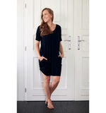 grey maternity gown nursing shirt