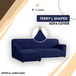 l shape terry sofa cover navy blue sofa cover.