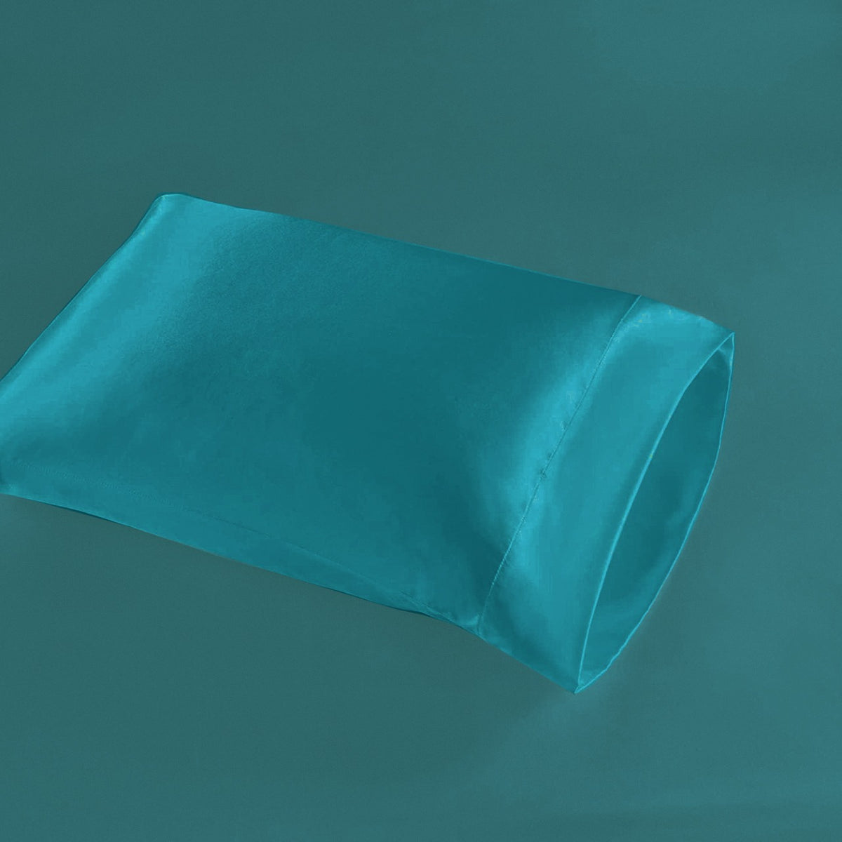 premium satin sheet aqua blue
