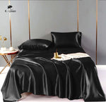 premium satin sheet black