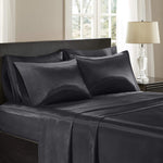 premium satin sheet black