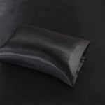 premium satin sheet black