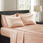 premium satin sheet blush pink