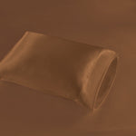 premium satin sheet brown