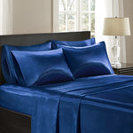premium satin sheet royal blue