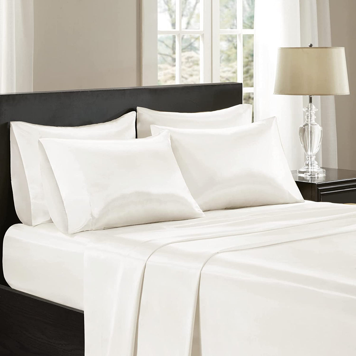 premium satin sheet white 1