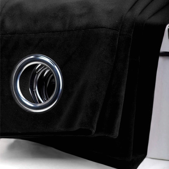 premium velvet curtain black