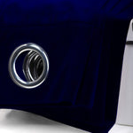 premium velvet curtain pair navy blue