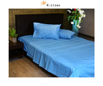 sky blue solid bed sheet set bed sheet set.