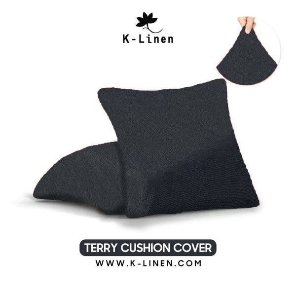 Terry Cushion Cover- Grey