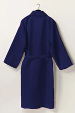 waffle bathrobe navy blue