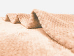 waffle fleece blanket bed spread peach blanket.
