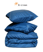 cotton satin stripe blue