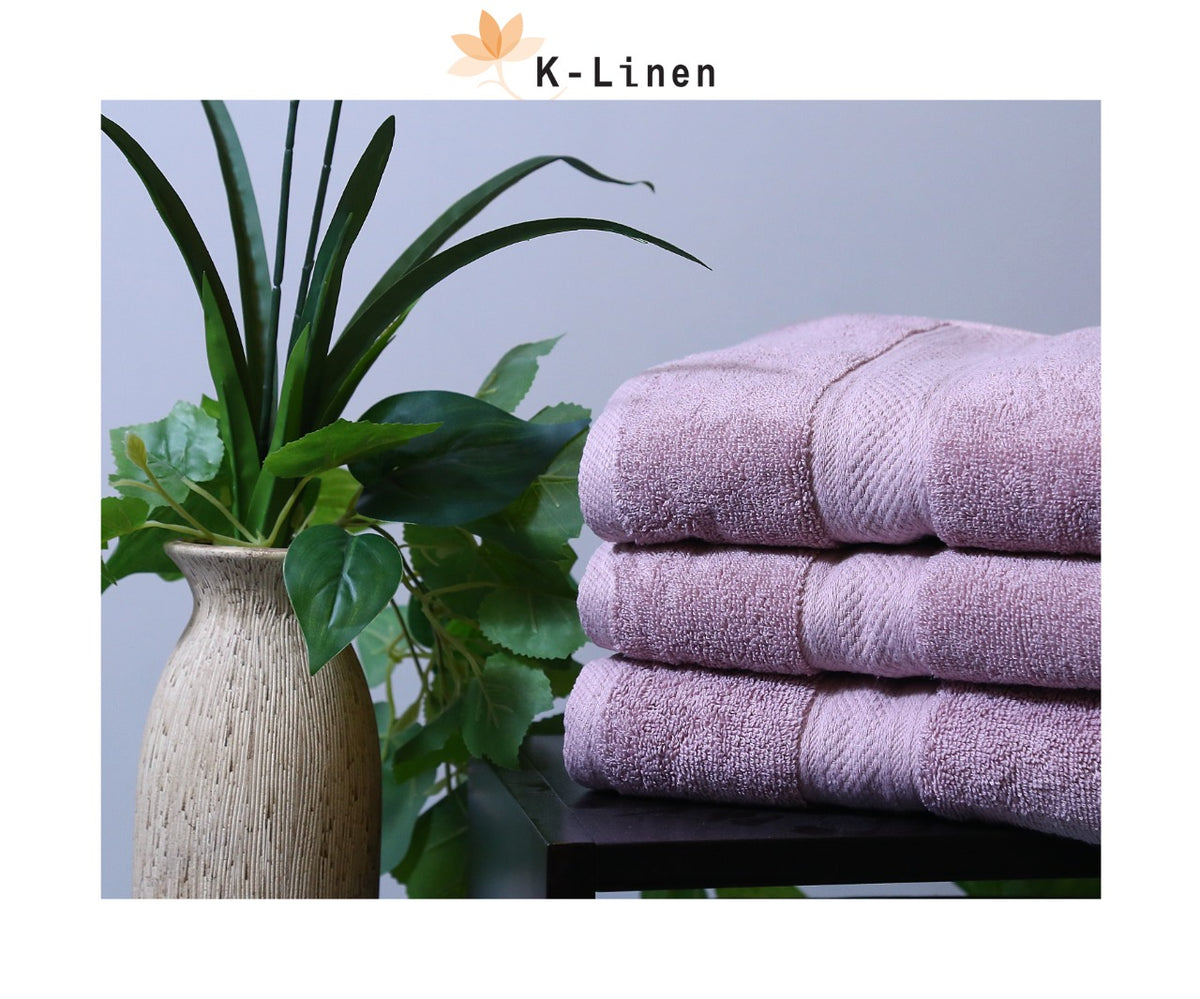 zero twist towel pink towel.