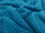waffle fleece blanket bed spread sky blue blanket.