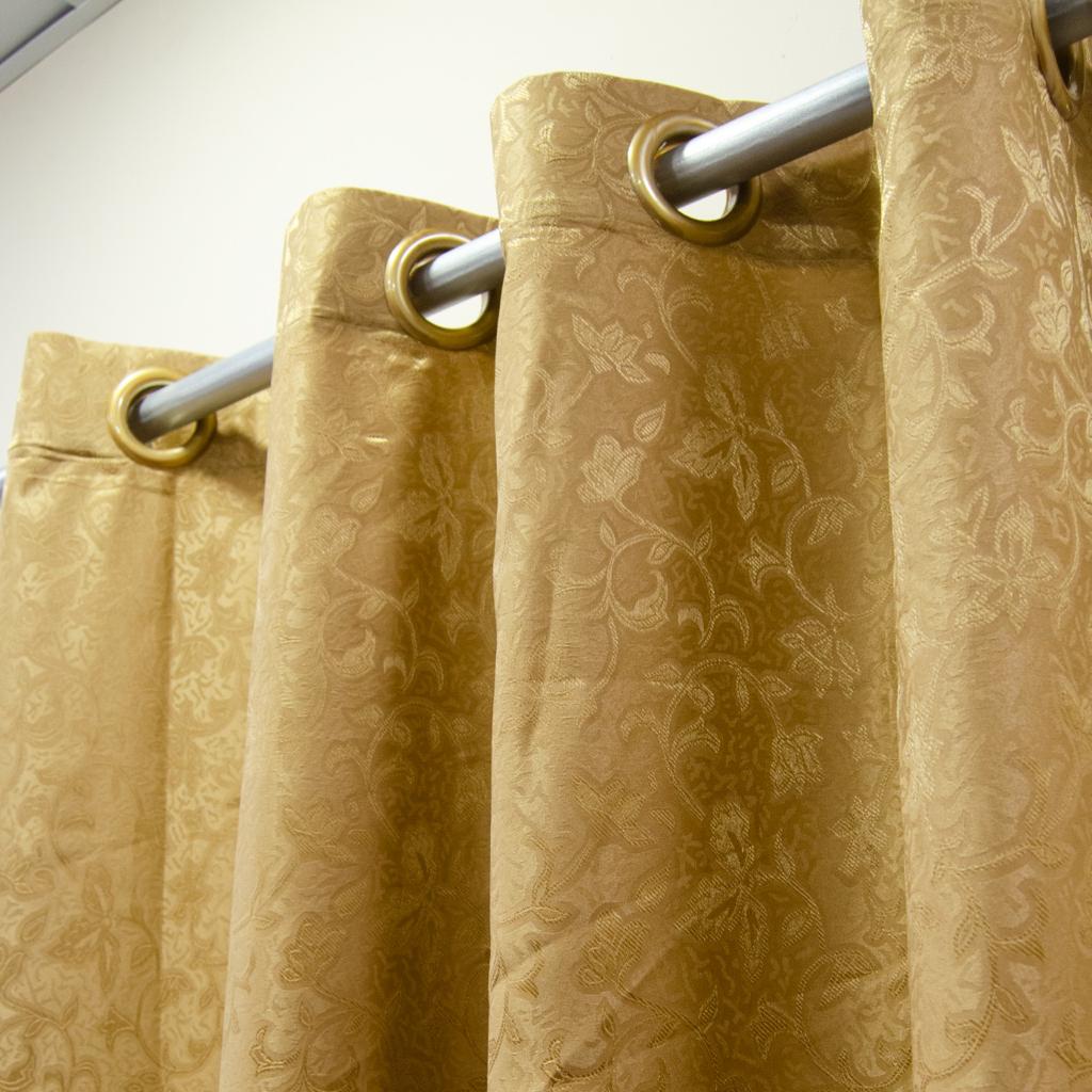 jacquard curtains golden