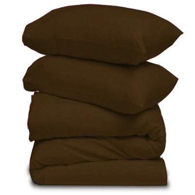 BROWN SOLID DUVET COVER