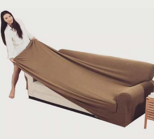 Jersey Sofa Cover - Camel Brown