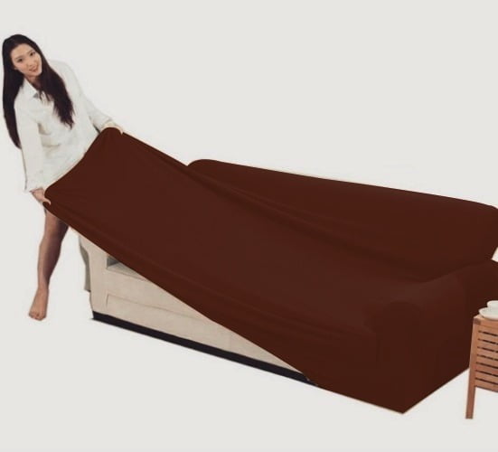 Jersey Sofa Cover - Chocolate Brown