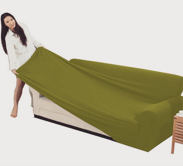 Jersey Sofa Cover - Olive Green