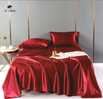 premium satin sheet red