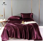 premium satin sheet plum purple